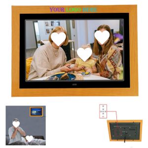 10.1Inch Infrared Remote Control Wood Grain Electronic Photo Frame