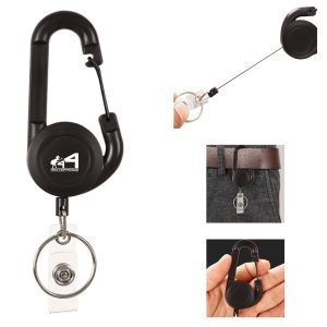 Plastic Carabiner W/ Retractable Key Chain