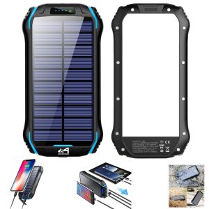 20000Mah Waterproof Solar Power Bank Flashlight