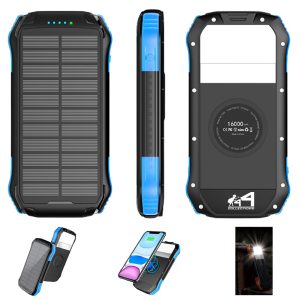 10000Mah Type-C Input Solar Power Bank Flashlight