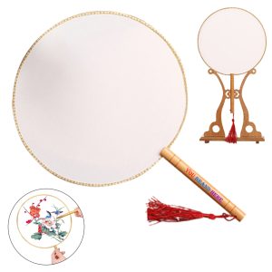 Round Blank Silk Fan
