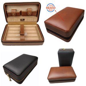 Premium Leather Cigar Case Humidor