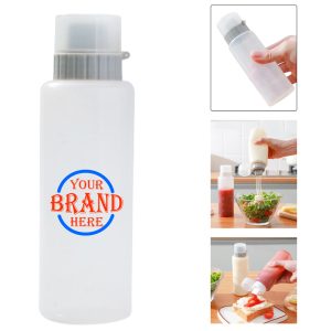 11.84 Oz Kitchen Sauce Squeeze Bottle W/ Brush-Shaped Nozzle