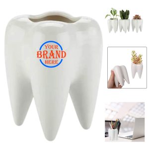 Tooth Type Ceramic Pot Pen Holder