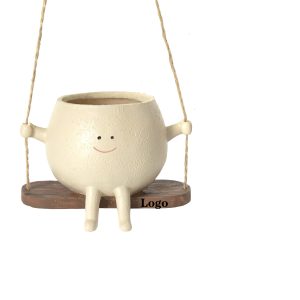 5.4" Hanging Ceramic Plants Pots