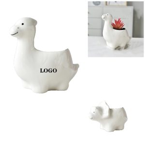 6" Dinosaur Ceramic Plant Pot Set Of 3