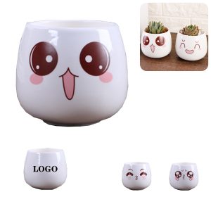3.3" Cute Ceramic Plant Pot
