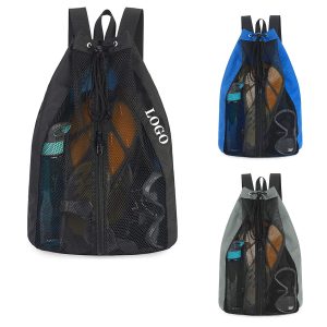 18.9" Drawstring Mesh Sports Backpack