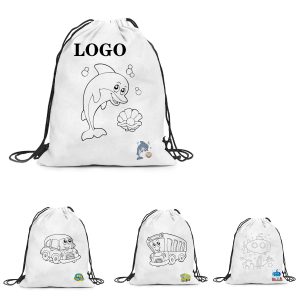 13.7" Children Drawstring Backpack