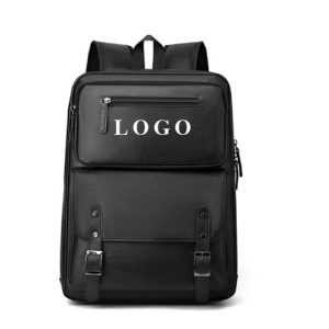 Large Capacity Soft Pu Leather Laptop Travel Backpack