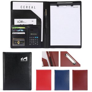 Leather Portfolio Binder W/ Calculator