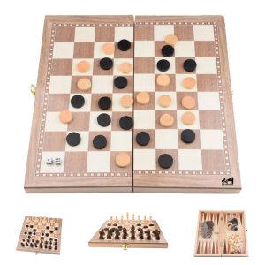 Wooden Chess Checkers