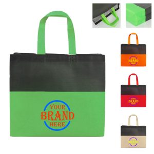 Contrast Design Non-Woven Tote Bag