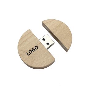 Round Wooden Usb Flash Driver-8Gb