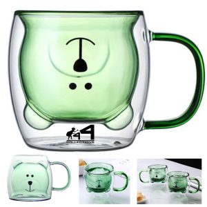 8.79Oz Lovely Bear Green Mug