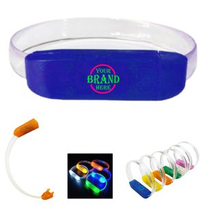 Led Button Constantly Lit Flashing Bracelet