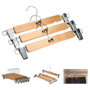 Wooden Hanger W/ Clips