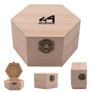 Wooden Hexagonal Storage Box