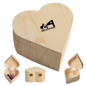 Wooden Heart Gift Storage Box