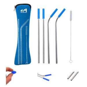 Reusable Stainless Steel Straws Set