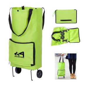 11.02 X 7.09 X 18.5 Inch Folding Trolley Shopping Bag