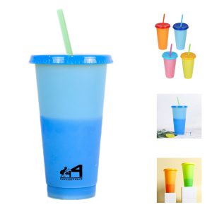 24Oz Color Change Straw Cup