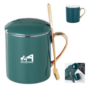 12Oz Gold Handle Ceramic Mug