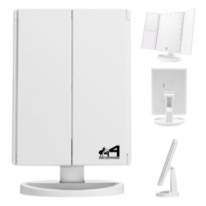 Desktop Tri-Fold Makeup Mirror