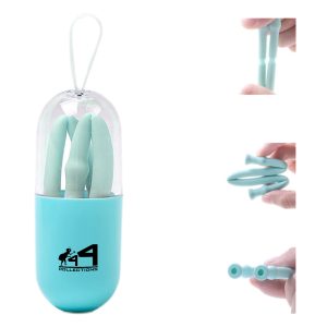 Capsule Collapsible Silicone Straws Set