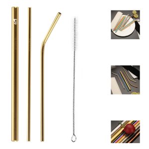 4Pcs Stainless Steel Straws Set