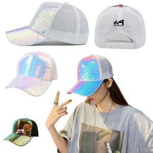Laser Sequin Baseball Cap