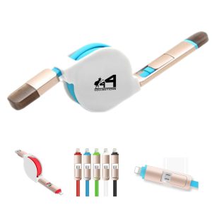 2-In-1 Retractable Charging Cable
