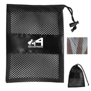 Mesh Pocket Drawstring Bag