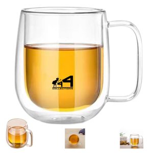 8Oz Double Wall Glass Coffee Cup