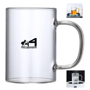 10Oz Transparent Glass Milk Cup