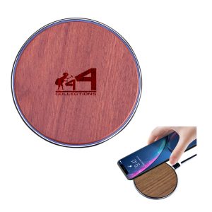 15W Wooden Circular Wireless Charger