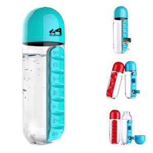 20Oz Water Bottle W/ 7-Day Pill Box