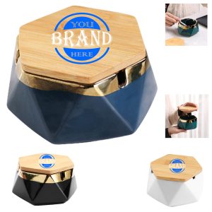 Simple Geometric Ceramic Ashtray