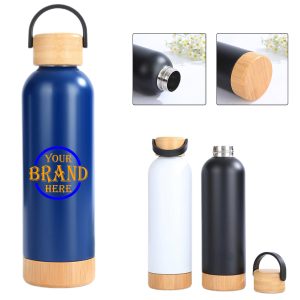 18oz Sport Water Bottle W/ Bamboo Lid and Bottom