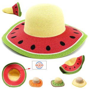 Kid's Summer Watermelon Sun Protective Straw Hat