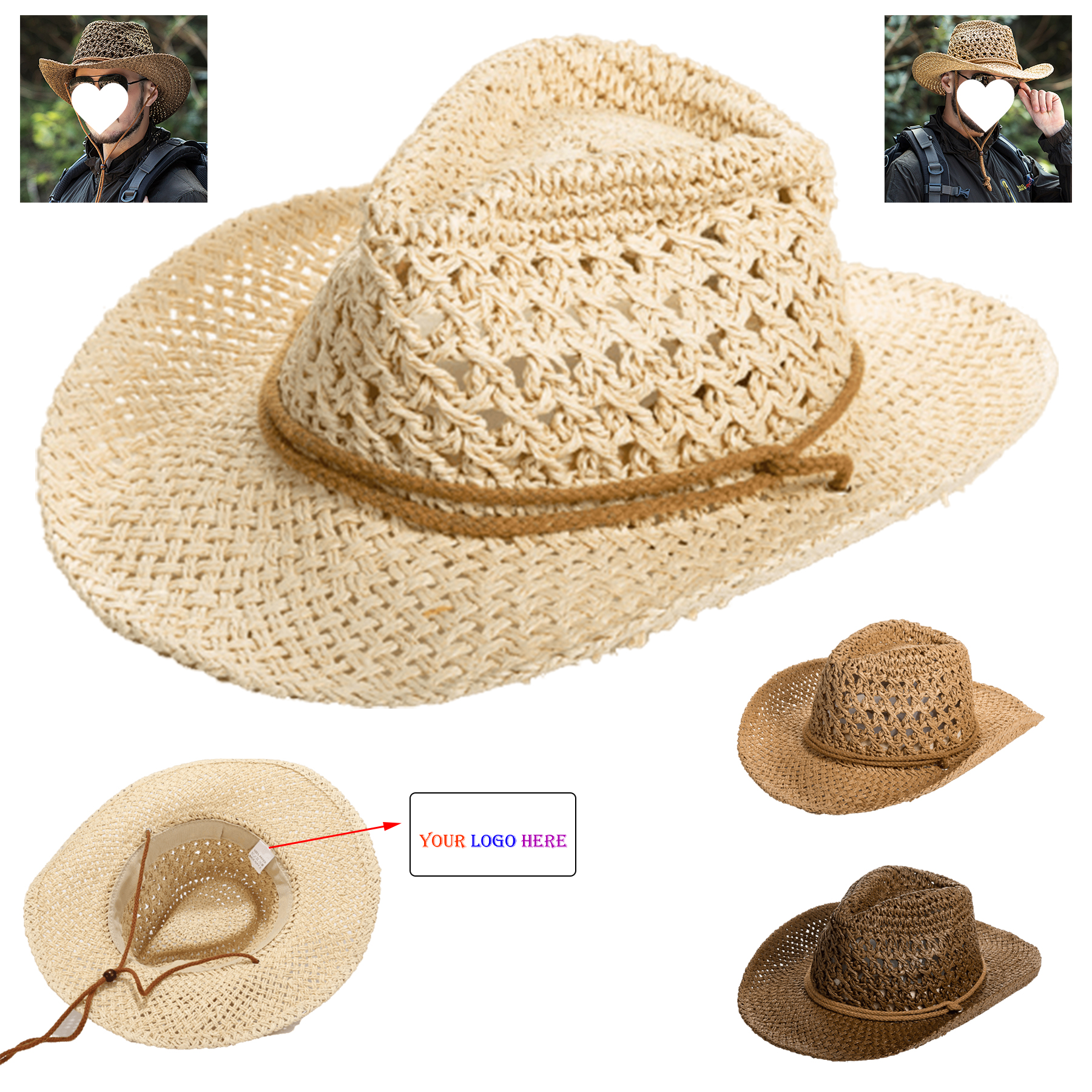 Adult Cowboy Straw Hat