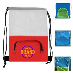14.57x17.72 Inch Terylene/Mesh Drawstring Backpack