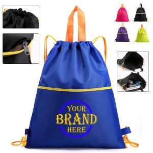 13x15.35 Inch Nylon Drawstring Backpack
