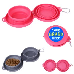 6.76 OZ Collapsible Dog Double Bowls