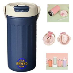 12oz Macaron Straw Water Cup