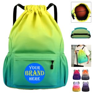 Drawstring Gradient Shoulder Bag