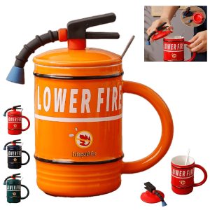 Fire Extinguisher Shaped Mugs With Lid