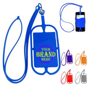 Silicone Lanyard w/ Phone Holder and Wallet