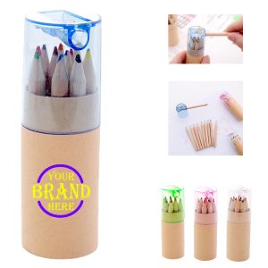 Colored Pencil Set in Tube with Sharpener