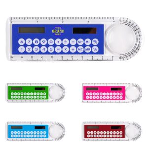 3 in 1 Solar Powered Calculator Ruler Magnifier